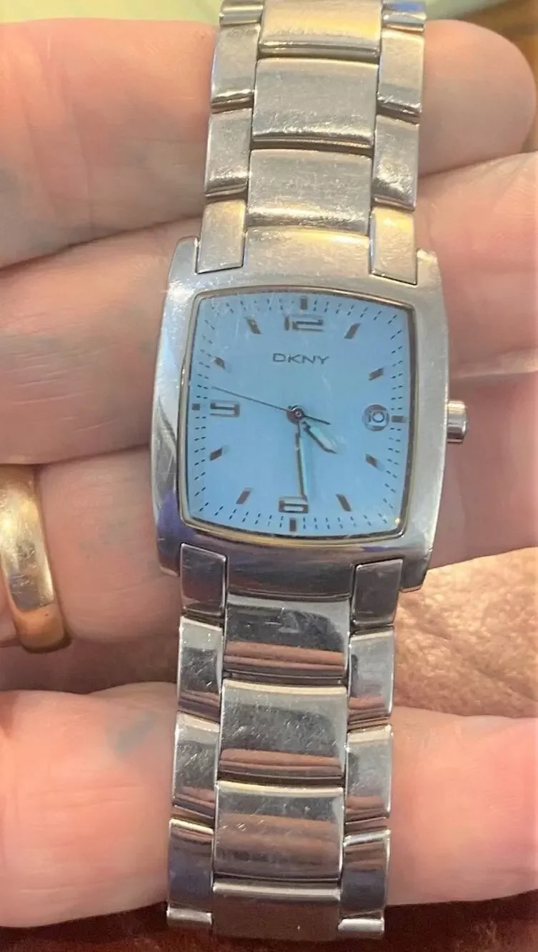 Men's 26mm DKNY Watch, Solid Stainless Steel, WR to 5ATM